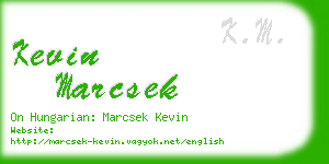 kevin marcsek business card